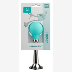 Cykelhorn til brn 'lige' PexKids - krom med blgrn