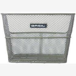 Basil Cento Flower cykelkurv - bagp, metal net - olivengrn