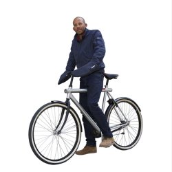 Styrluffer til cykel DS Covers Arcs Curved - sort neoprene - vandttte