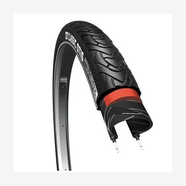 Cykeldk CST Otis 28 x 1 3/8" / 37-622 mm - sort med refleks