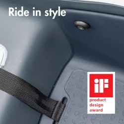 Kvisp hundekurv til cykel, med sele S - midnatsgr