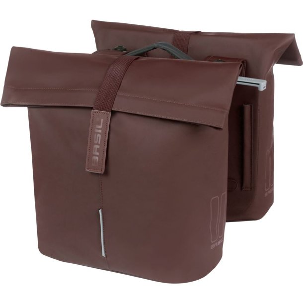 Dobbelt cykeltaske Basil City MIK 28-32 liter 12 x 30 x 33 cm - brndt brun