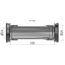 Elvedes krankboksadapter BSA Fatbike Shimano 24mm