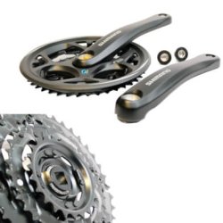 Shimano kranks�t Altus M311 7/8 speed 42/32/22T sort