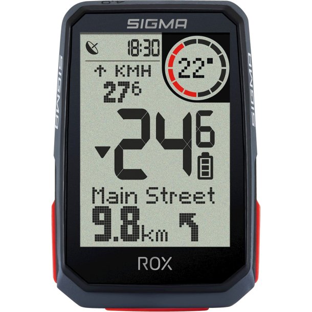 Sigma Rox 4.0 GPS sort HR + Sensors Top Mount Set