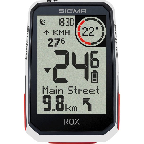 Sigma Rox 4.0 GPS White HR + Sensors Top Mount Set