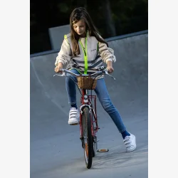 Wowow Fun Full Reflective fuld reflekterende vest til b�rn M - s�lv/gr�-gul