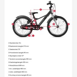 XXlite EVO 16" aluminium brnecykel frihjul - mrkegrn/mintgrn