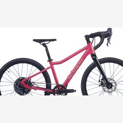24" letvgts alu cykel ACADEMY Gravel 5 10-gear - granat pink