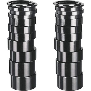 Ergotec s�t med afstandsringe 1.1/8 sort