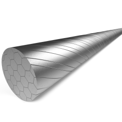 Indvendig skiftekabel Elvedes 2250 mm 31 trde - rustfrit stl Slick 1,1 mm N-nippel 4,54,5 mm (ske med 50 stk.)