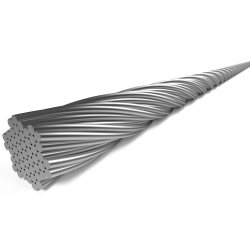 Indvendig skiftekabel Elvedes 2250 mm 7 x 7 trde - rustfrit stl 1,1 mm med N-nippel 4 x 4 mm (ske med 100 stk.)