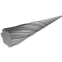 Indvendigt bremsekabel Elvedes 2250 mm 7 x 7 trde - rustfrit stl 1,5 mm med T-nippel 7 x 6 mm (ske 100 stk.)