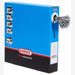 Indvendigt bremsekabel Elvedes 2250 mm 7 x 7 trde - rustfrit stl 1,5 mm med T-nippel 7 x 6 mm (ske 100 stk.)
