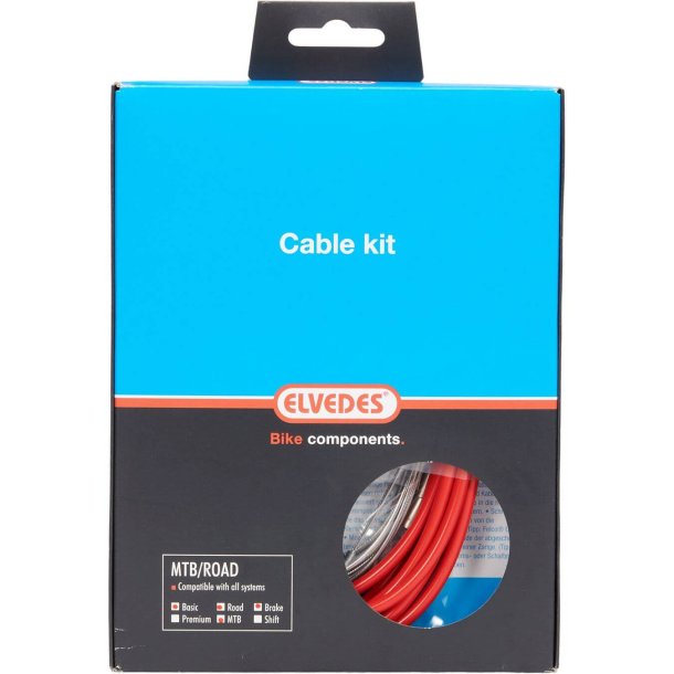 Elvedes Bremse kabel Kit ATB/Race Red