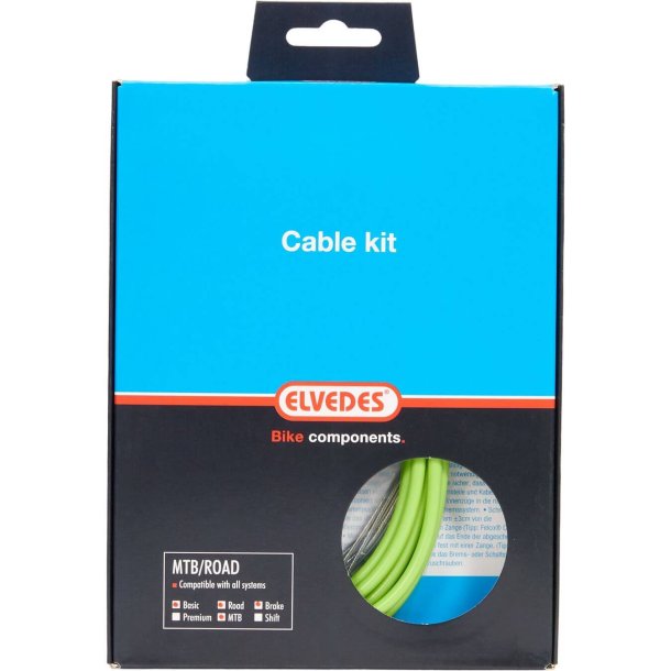 Elvedes Bremse kabel Kit ATB/Race Green