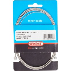 Elvedes bremse inderkabel rustfrit st�l 2 nipler ton 7x6 p�re 5,5x10