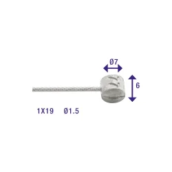 Elvedes Bremse inderkabel Nippel 7x6