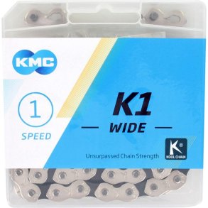 KMC kde K1 1/8 bred slv/sort 110s