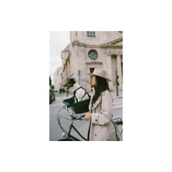 Kvisp hundekurv til cykel, med sele S - skovgrn