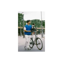 Kvisp hundekurv til cykel, med sele M - skovgrn