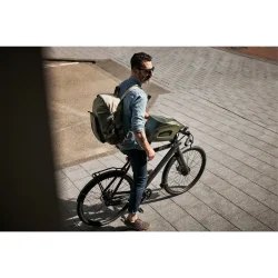 Kvisp hundekurv til cykel, med sele S - skovgrn