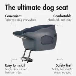 Kvisp hundekurv til cykel, med sele S - skovgrn