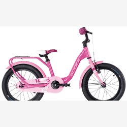 niXe 16" aluminium pigecykel med fodbremse - pink/baby pink