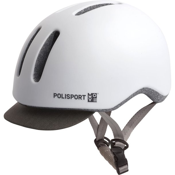 Polisport Cykelhjelm pendler M 54-58 cm hvid mat