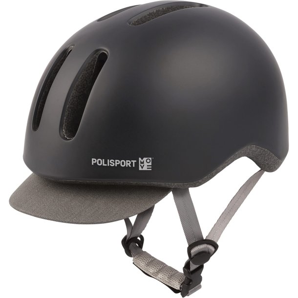 Polisport Cykelhjelm pendler L 58-61 cm sort mat