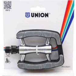 Union pedaler 823 aluminium s�lv sort gr� skridsikker indl�g p�