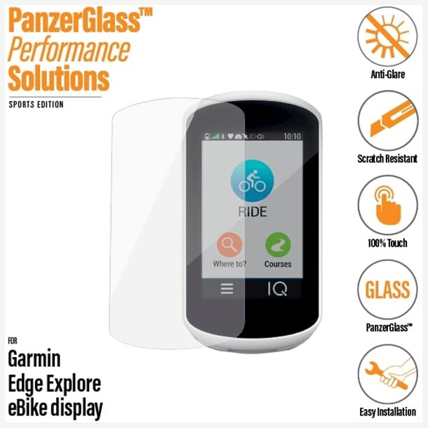 Panzerglass Garmin Edge Udforsk skrmbeskyttelsesglas Slap af