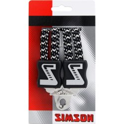 Simson bagageelastikker slv/sort
