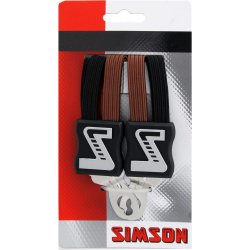 Simson elastik bagagestropper strong sort/brun