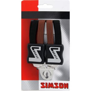 Simson elastik bagagestropper strong sort/brun