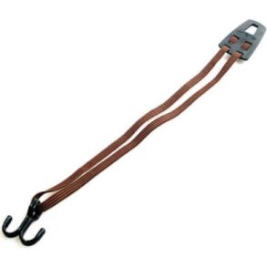 Bibia elastik bagagestropper med quick-release - brun