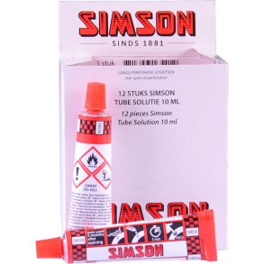 Simson kasse med Solution opl�sningsmiddel 10ml (12 stk.)