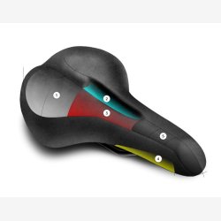 Cykelsadel Wittkop Twin Medicus 3.0 gel City/Trekking - sort