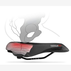 Cykelsadel Wittkop Twin Medicus 3.0 gel City/Trekking - sort