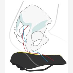 Cykelsadel Wittkop Twin Medicus 3.0 gel City/Trekking - sort