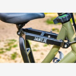 Ekstra sadel til barn til cykelramme Mirage Jantje inkl. fodsttter universal - sort