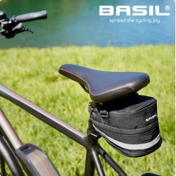 Sadeltaske til cykel Basil Mada 1 liter 19 x 11 x 13 cm - sort
