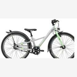 S'COOL XXlite SL 24" 7-gear letvgts cykel i aluminium, frilb - slv/pastelgrn