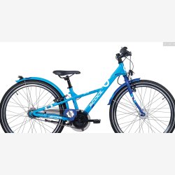 S'COOL XXlite 24" 7-gear brnecykel i aluminium med fodbremse - bl