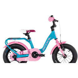 niXe 12" brnecykel - aluminiums ramme, fodbremse - bl/lyserd