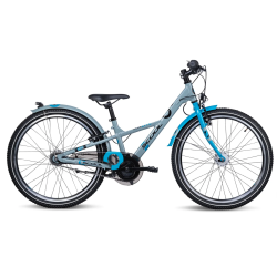 S'COOL XXlite 24" 7-gear brnecykel i aluminium med fodbremse - gr