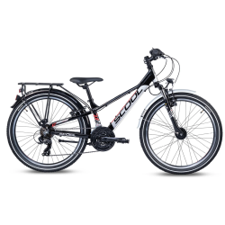 troX EVO 24" aluminiums cross cykel 21-gear - sort/hvid