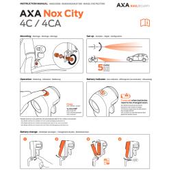 Forlygte Axa Nox City - 4 Lux - Auto/off - sort