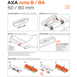 Axa baglygte Juno auto-sluk batteri 80 mm