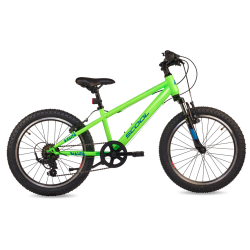 S'COOL Xroc 20-K6 20" junior MTB cykel med 6 gear - neon gr�n
